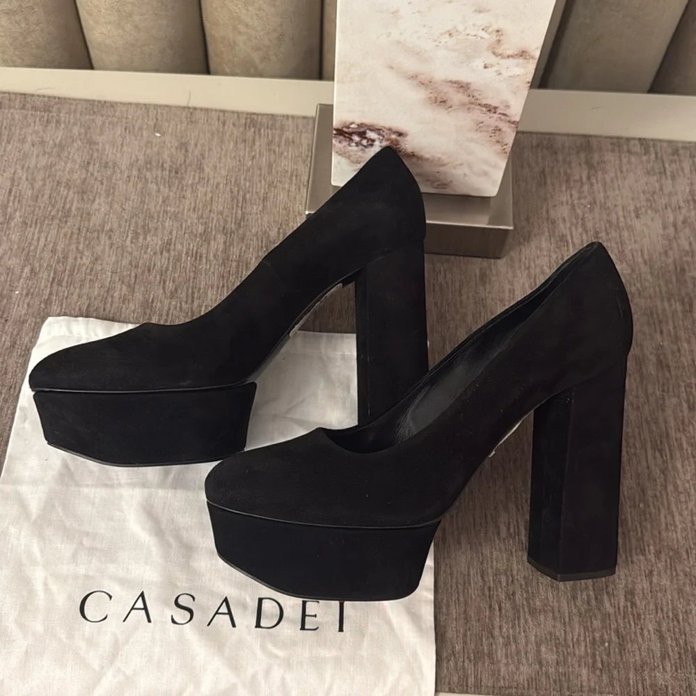 Casadei platform pumps new -retail price $995